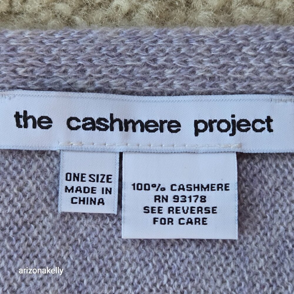 The Cashmere Project Heathered Lavender Knit Scarf - Picture 5 of 14